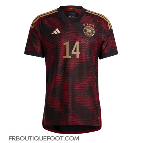 Maillot de foot Allemagne Jamal Musiala #14 Extérieur vêtements Monde 2022 Manches Courtes